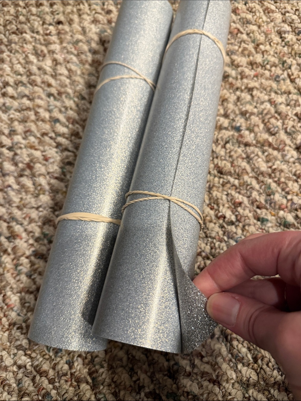 Cricut Silver Glitter iron on Rolls